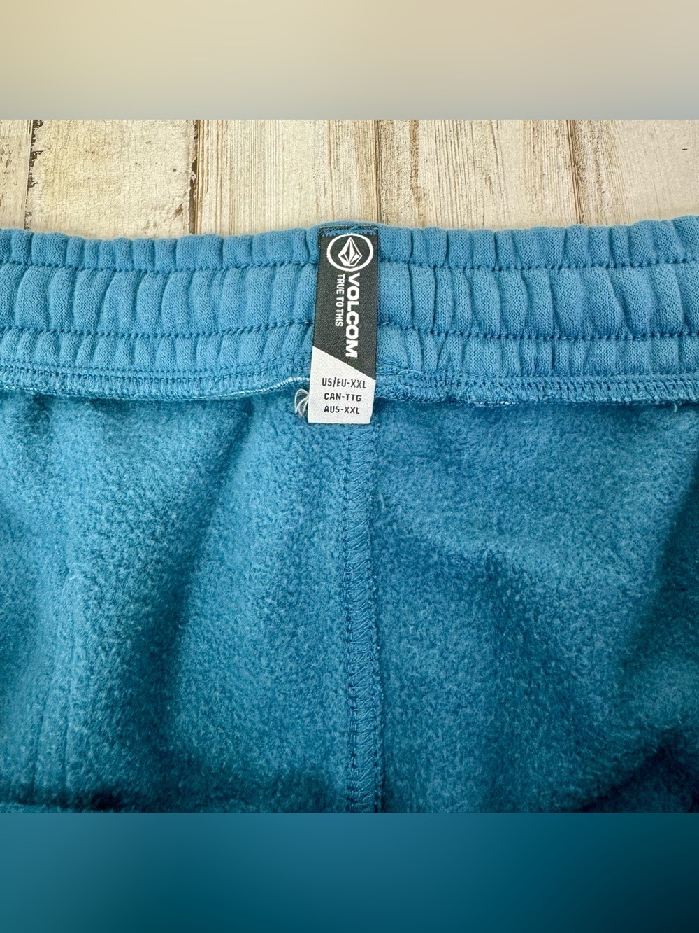 Volcom Mens Fleece Jogger Sweatpants XXL Tapered Teal - Picture 4 of 10